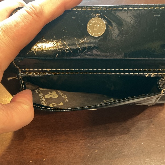 Brown Cross Wallet with Bling and Clasp Closure - Picture 10 of 13